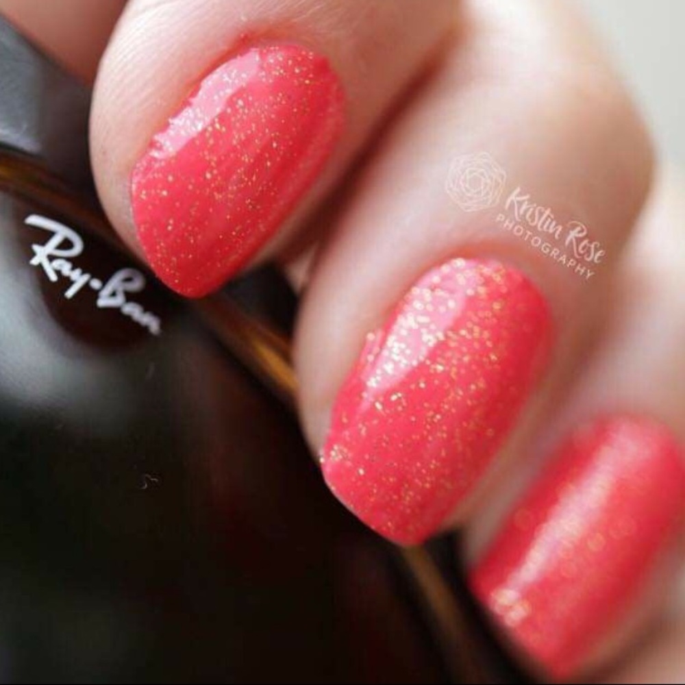 *Retired, HTF* Color Street: Coral Coast | Orange Gold Glitter Summer Beach - Picture 11 of 12